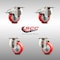 Service Caster 3 Inch 316SS Red Polyurethane Wheel Swivel Top Plate Caster Lock Brakes, 2PK SCC-SS316TTL20S314-PPUB-RED-2-S-2 - alternate 3